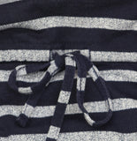 Jamie & Layla Striped Drawstring Short Sleeve Pocket Dress BCQD895 Navy Blue PM