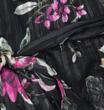 Rachel By Rachel Roy Metallic Mock Neck Sheer Sleeve Maxi Dress Black Multi 12