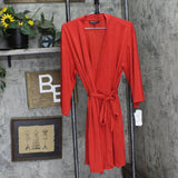 INC International Concepts Womens Sparkle Robe Wrap Infared Sparkle Red L