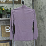 32 Degrees Womens Cozy Heat Mock-Neck Long-Sleeve Top Heather Fig Purple XS