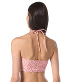 Vince Camuto Womens Crossover Underwire Halter Bikini Top Cinnabar Red Multi M