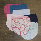 Felina Womens 8-Pack Cotton Stretch Brief 1331357 Pink Multi M