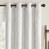 Eclipse Ambiance Blackout Grommet Top Single Curtain Panel White 50" x 95"