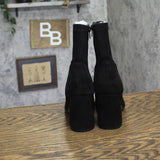 Journee Collection Vivia Stretch Dress Booties Faux Suede VIVIA Black 7.5W