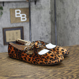 A New Day Tasmin Velvet Mary Jane Flats 94568234 Leopard Brown Multi 11M