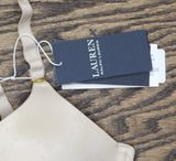 Lauren Ralph Lauren Collection Repeat-Logo T-shirt Bra Light Truffle Brown 32D