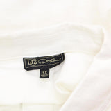 Dg2 Womens Frayed-Hem Denim Jacket 724439 White 3X