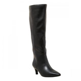 Universal Thread  Kendra Kitten Heel Tall Dress Boots Memory Foam Black 9.5M