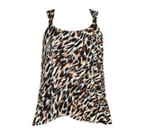 Miraclesuit Dazzle Underwire Bra Tankini Bathing Suit Top Fur Realz Brown 10