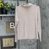 Croft & Barrow Womens Stretch Long Sleeve Turtleneck Shirt Top Brown L