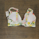 Shade & Shore Women's Lightly Lined Ruffle Strap Bikini Top 78785884 White 36DD