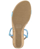 Style & Co. Womens Mulan Wedge Sandals Cork MULANPU Blue Myth 8M