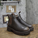 Universal Thread Womens Patenna Chelsea Faux Leather Zora Boots Brown 5M
