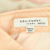Equipment Womens Silk Button Up Long Sleeve Shirt Dress Pink Multi 2XS