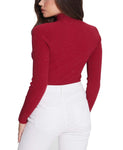 Guess Women's Long Sleeve Micro Sequin Rib Lea Sweater W3RR58Z34O0