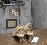 A New Day Womens Esme Floral Crochet Kitten Heels 92979007 Tan Brown 7.5M