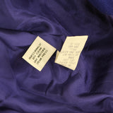 Oleg Cassini Vintage Womens Wool Petite Padded Shoulder Suit Coat Royal Blue 12P