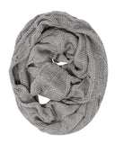 Wrapables Womens Chunky Knit Winter Infinity Scarf with Beanie 93987373 Gray