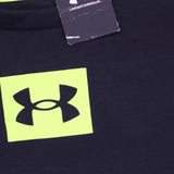 Under Armour Fit Highlighter Trim Athletic Sweatshirt Zip Pocket Black Multi L