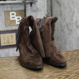 Universal Thread Womens Patsy Tall Fringe Western Boots Brown Multi 8.5M