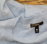 Aqua Womens Button Front Sweater Cashmere V-Neck Cardigan Heather Blue 2XL