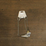 Sophia Collection Angular Metal Necklace Earring Set Silver Gray 18" + 3"