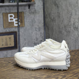 Steve Madden Womens Campo Sneaker Lace Up Low Top CAMP08S1 White / Grey 7M