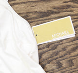 Michael Michael Kors Womens Side Tie Grommet Tankini Top Swim MM30322 White S