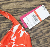 Vince Camuto Womens Swim Underwire Tie Front Bikini Top Tangerine Red Orange XS