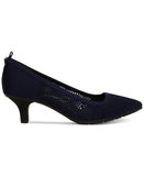 Anne Klein Womens Rebecca Pump Heeled Shoes REBE02F9 Navy Knit Blue 8.5M