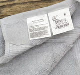 Hudson Park Luxe Turkish Cotton Hand Towel HPTURFHWHI Whisper Gray 20x30