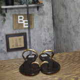 DV Dolce Vita Ivonna Toe Ring Jelly Sandals Tortoise Black Brown 7M