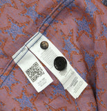 PS Paul Smith Long Sleeve Casual Fit Star Print Button Front Shirt Petrol Blue M