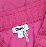DKNY Handkerchief Hem Mixed Media Maxi Skirt P4DN8X10 Vivid Pink XS