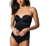 Spanx Womens Suit Your Fancy Strapless Cupped Panty Bodysuit 10205R Black XS