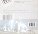 Truly Soft Pleated Duvet Set Ivory Polyester 3-Piece Ivory Off White King