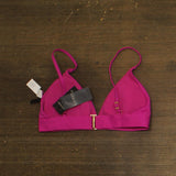 Lauren Ralph Lauren Club Solids Triangle V-Neck Bikini Top Freesia Purple Pink 8