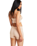 State Of Day Womens Seamless Slip High Cut Boyshorts Light Beige Brown XS