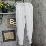 A New Day Neoprene High Waist Joggers Elastic Waistband Pockets Heather Gray M