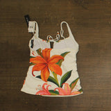 La Blanca The Shoulder Tankini Swimsuit Top Swim Jungle Blossoms White Multi 6