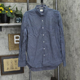 Culturata Tailored Fit Button Up Long Sleeve Dress Shirt Blue Check L 16 1/2 42