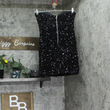 Bardot Womens Strapless Sleeveless Eleni Sequined Mini Dress Black S (US 4)