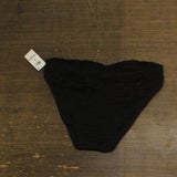 Bar III Womens Pucker up V-Waist High-Leg Bikini Bottom MBPU25561 Black XL