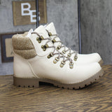 Cliffs By White Mountain Lace-Up Hiker Style Bootie Winter Off White / Fabric 9M