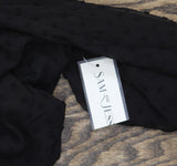 Sam & Jess Womens V-Neck Smocked Cuff Lined V-Neck Top Black M