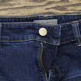 So Slimming by Chico's Womens Stretch Straight Leg Jeans Dark Blue 1 Short