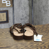 A New Day Womens Twiggy Multi Buckle Mini Heel Flats Block 94303758 Brown 7.5M