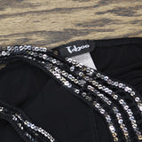 Taboo Womens Plus Size Knit Halter Sequin Dress Black 3X