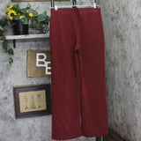 A New Day Womens High Rise Elastic Waist Sandwash Pull-on Pants Maroon Red M