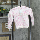 Kids Headquarters Girls Rhinestone Embroidered Ribbon Fleece Hoodie Pink 6